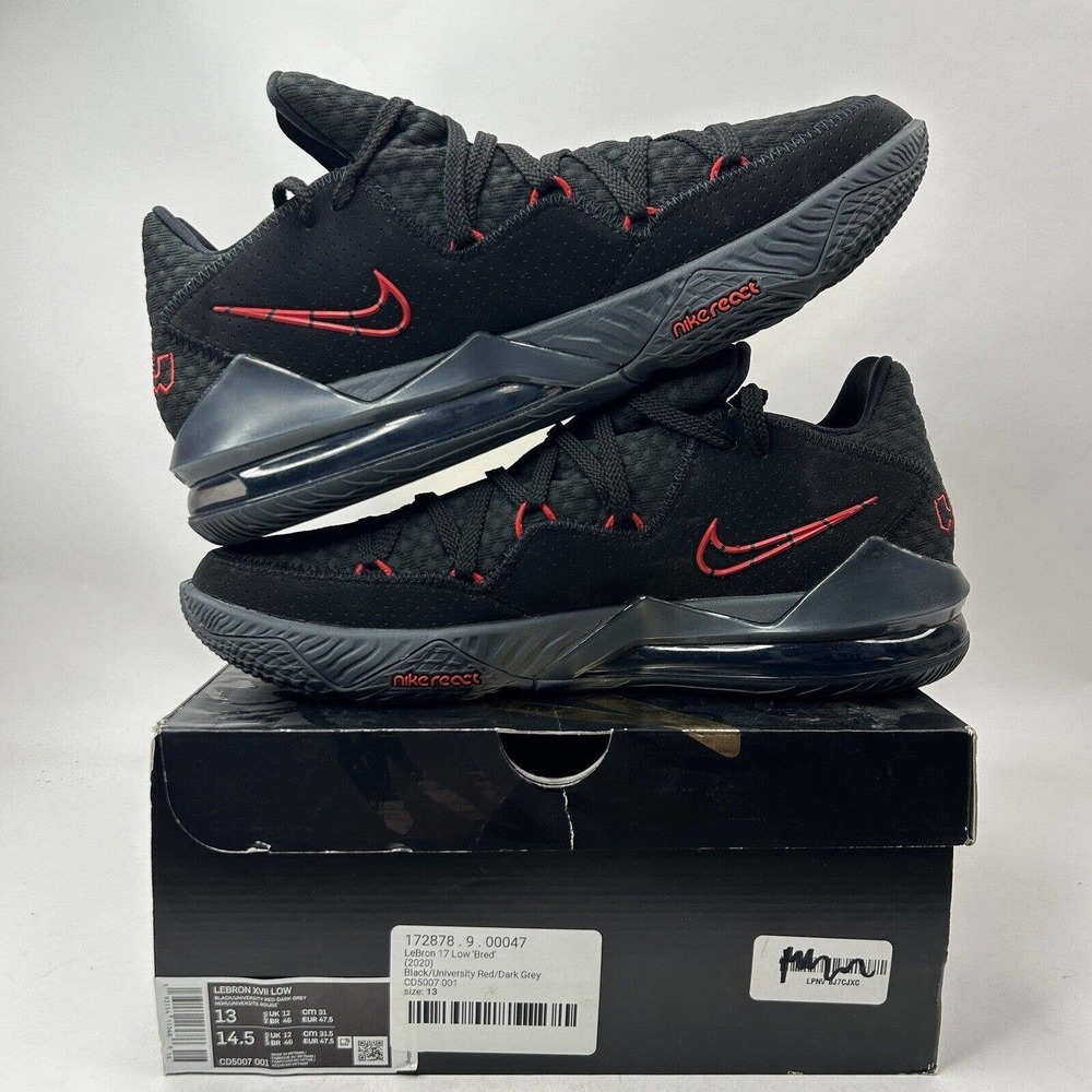 Nike Shoes Lebron 17 XVII Low “Bred/Black Red” 2023 - Picture 3 of 5